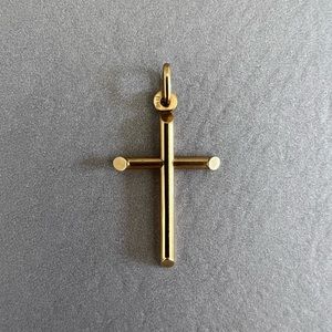 14k Gold Cross Plain Stamped